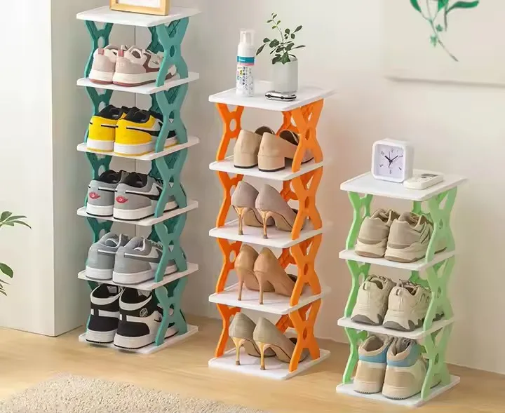 2024 Hot Selling Shoe Rack Simple Easy To Assemble Household Foldable Plastic Shoes Holder