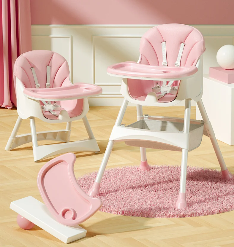 Easy Install Collapsible Highchair Kids Folding Chairs Baby Dinning Chair High Baby Feeding Chair