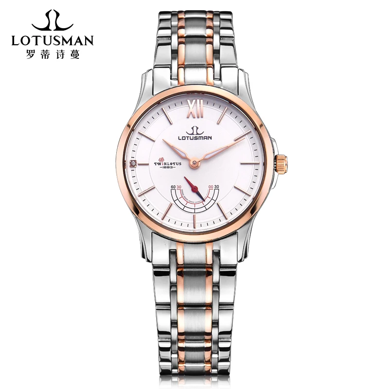 LOTUSMAN  Wrist watch Fashion Luxury Waterproof  Ladies quartz watch with real diamonds