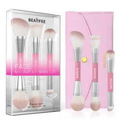 Professional travel Pink double head custom makeup brushes kit makeup accessories