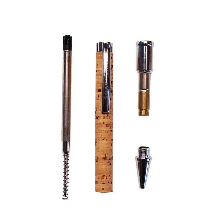 Wholesale and Retail Natural Cork Wood Ball Point Pens Recycled Customized Logo Natural Eco Cork Pens