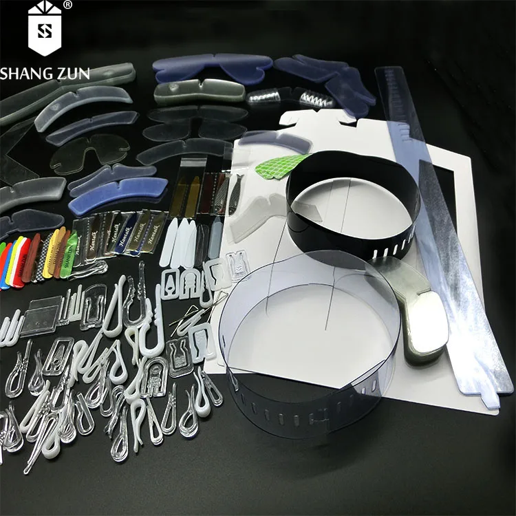 Manufacturers customized transparent plastic collar band for shirt butterfly collar stays cardboard garment packing accessories