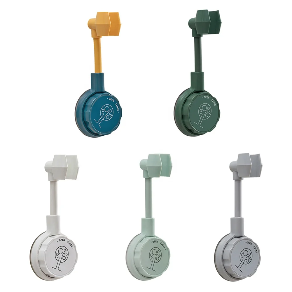 360 Shower Head Holder Adjustable Suction Cup Showerhead Wall Mount Bathroom Bracket Nozzle Base Stand