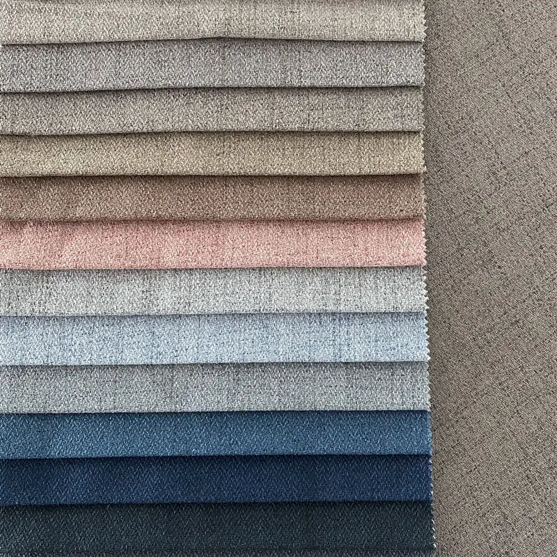 Hot selling sofa fabrics new design soft linen fabric for sofa furniture