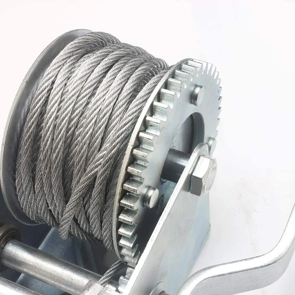 ENJOIN  1600lbs Hand Winch with Cable Manual Winch for Boat Trailer,ATV Hand Winch