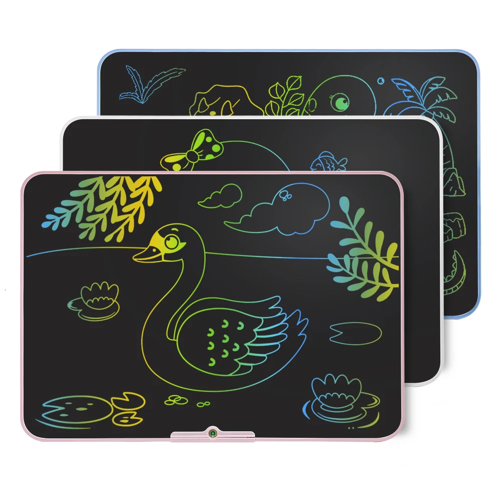 Magnetic Attraction Clear Screen Doodle Board Memo Pads Lcd Writing Tablet For Kids 15 Inch