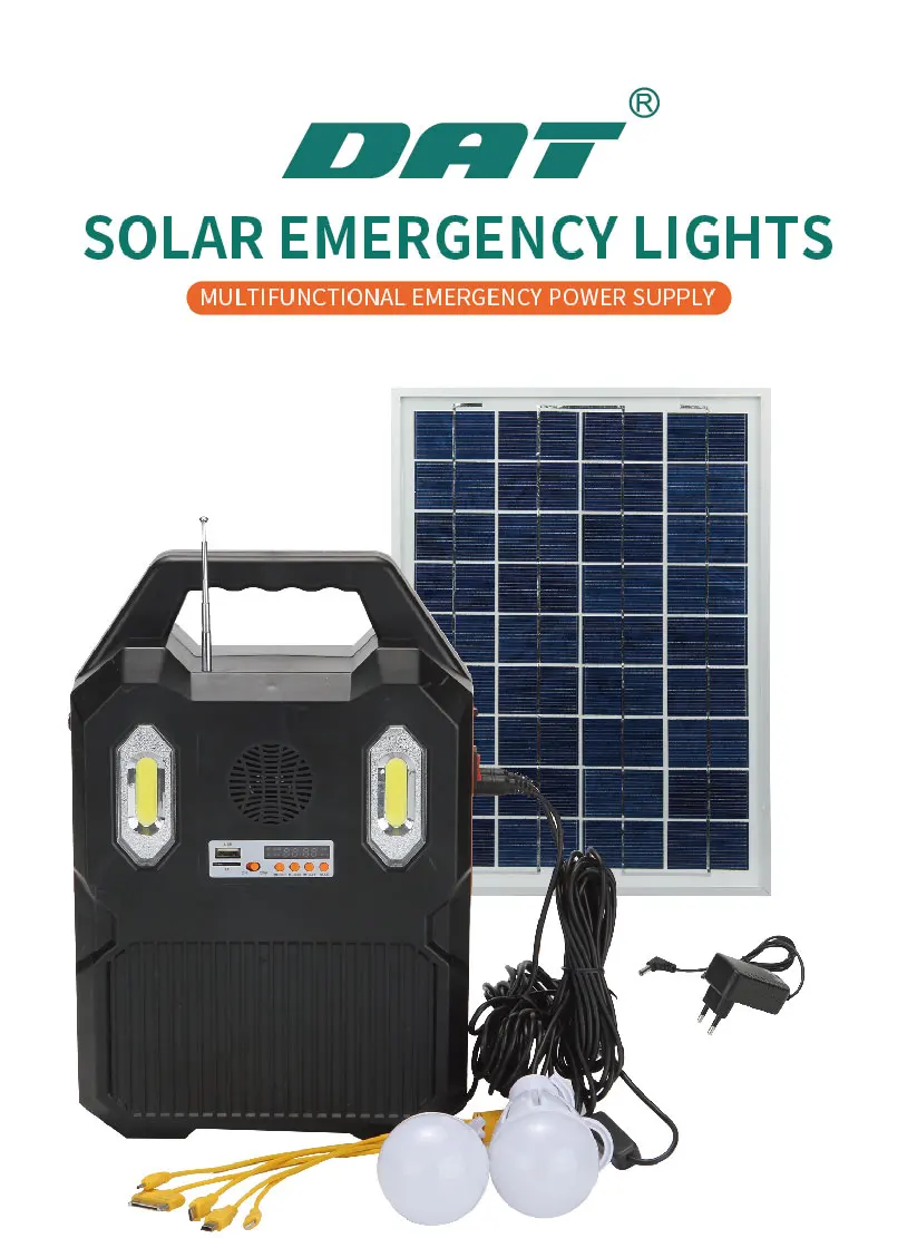 AT-9078B  DC 12v 9ah battery solar home  lighting system with Mp3  solar power generator with 4 led bulbs solar energy system