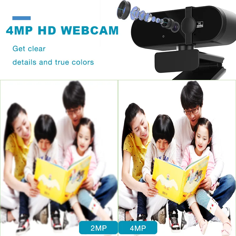 Заводская веб-камера HD 1440P для ПК с микрофоном Webcom USB
