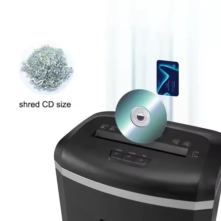 1625D Professional Office Shredder 15 Sheet High Performance Cross Cut Medium Paper Shredder With Long Working Time