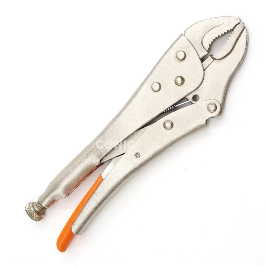 High quality professional Cr-V steel vise grip Curved Jaw locking pliers with PVC dipped handle