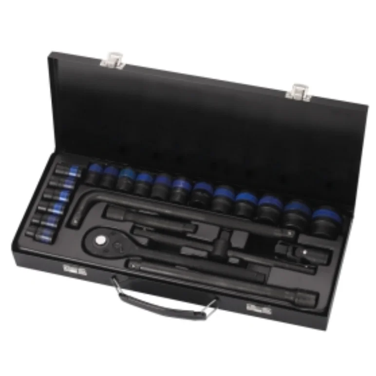Truck Automotive Tools Set 27 Piece Heavy Duty Socket Tools Socket Set Car Repair Tool Box And Ratchet Wrench Socket Set