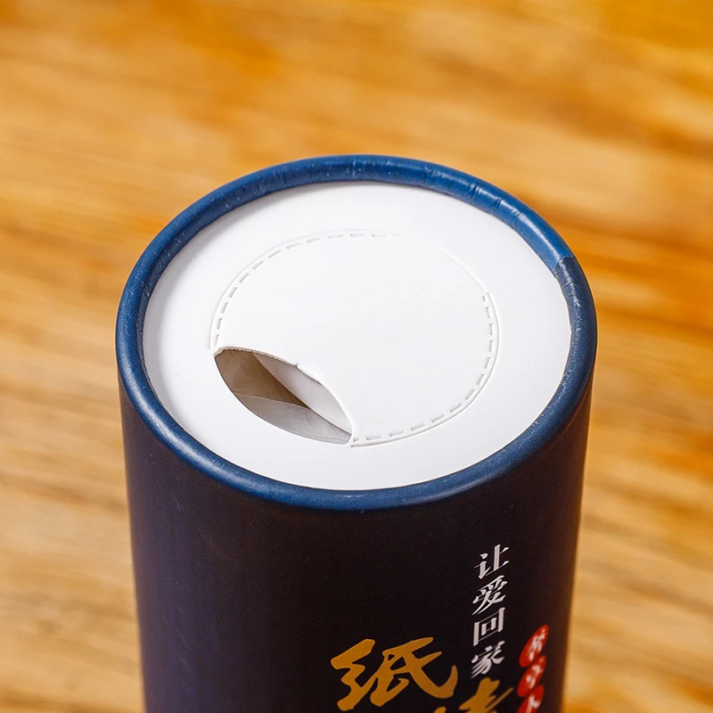 Custom Print 4 Color Printed For Toys Brown Kraft Pumping Random Carton Tissue Tea Paper Tube Box Packaging