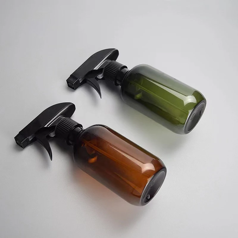 Stock 300ml 500ml Green tawny alcohol Cleaner Round Shoulder Room Spray bottle Luxury Home Fragrance