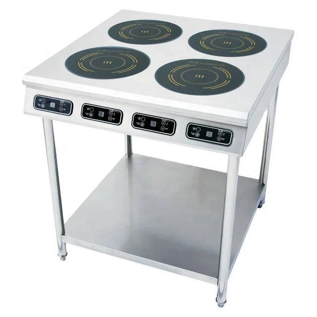Commercial electric induction stove with 4 digit LED display 4 zone induction cooker stove burner for kitchen