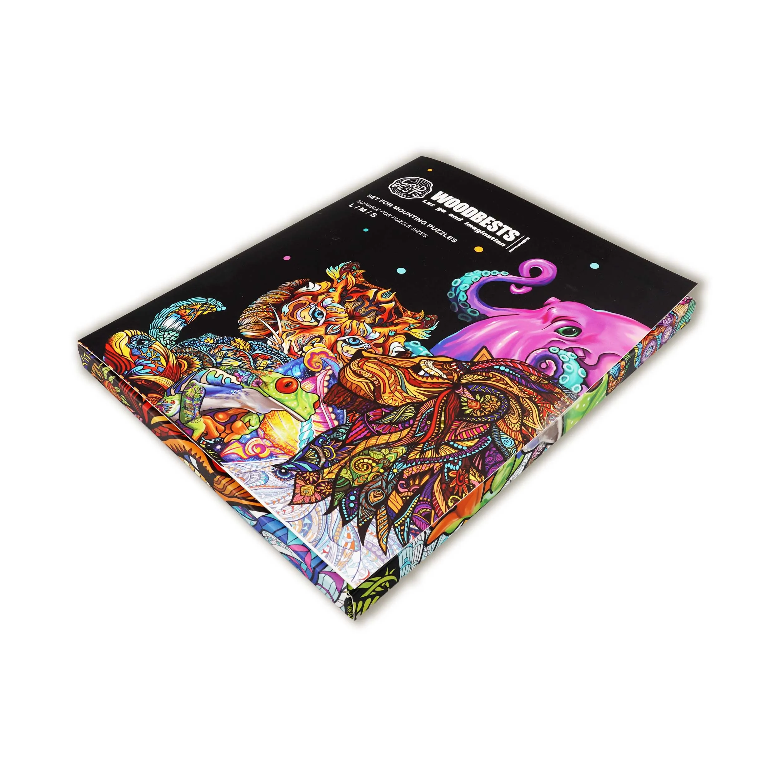 Wooden MOUNTING PUZZLES install SET puzzle sticker