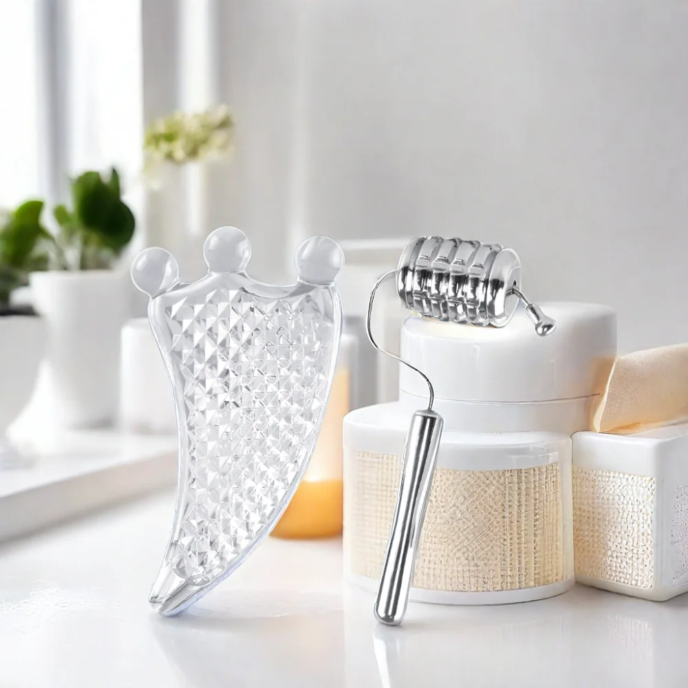 Hot Selling Face Lifting Anti Aging Massage Roller And Guasha Scalp For Female Facial Massage