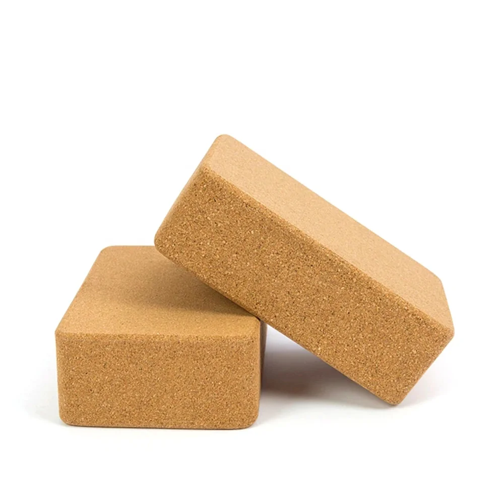 Индивидуальный логотип экологически чистый блок для йоги из натуральной пробки