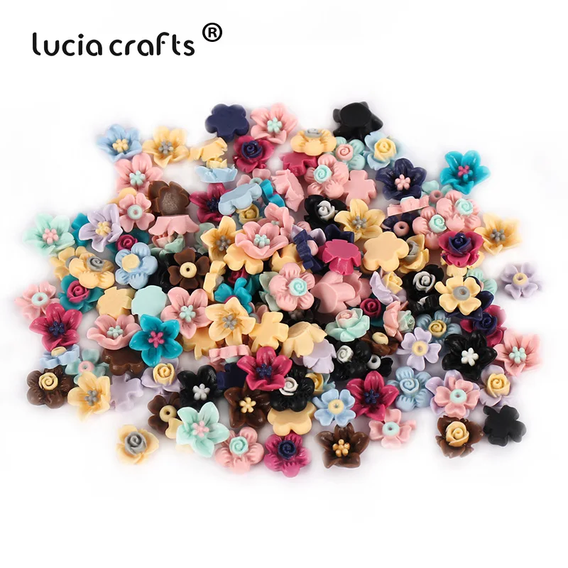 Random Series Diy Crafts Multi options Random Mix Colors shape Flatback Cabochon Mobile Phone Beauty Resin Flower