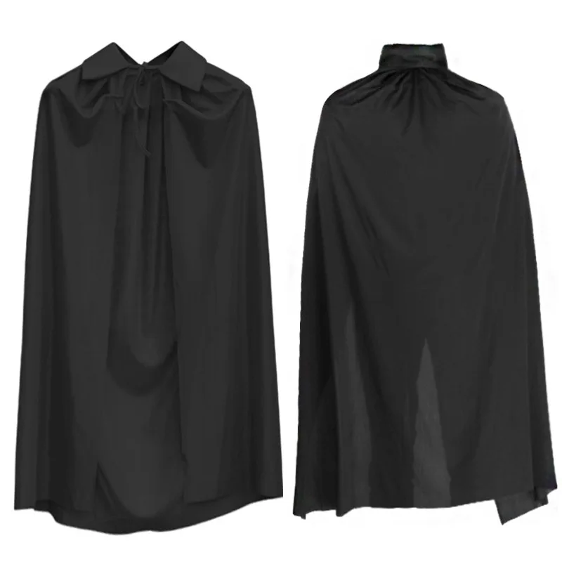 80cm-150cm Unisex Black Red Cloak Party Vampires Cape Cosplay Costumes Halloween Cape for Kids Women Men