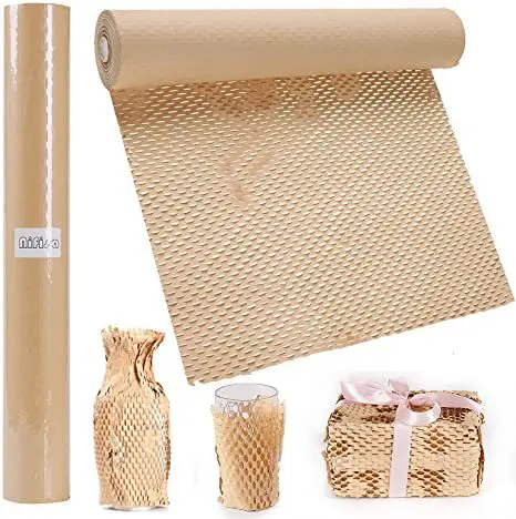Custom Protective Sheet Cushion Roll Packaging Wrap Cushioning Wrapping Recyclable Mailer Honeycomb Paper