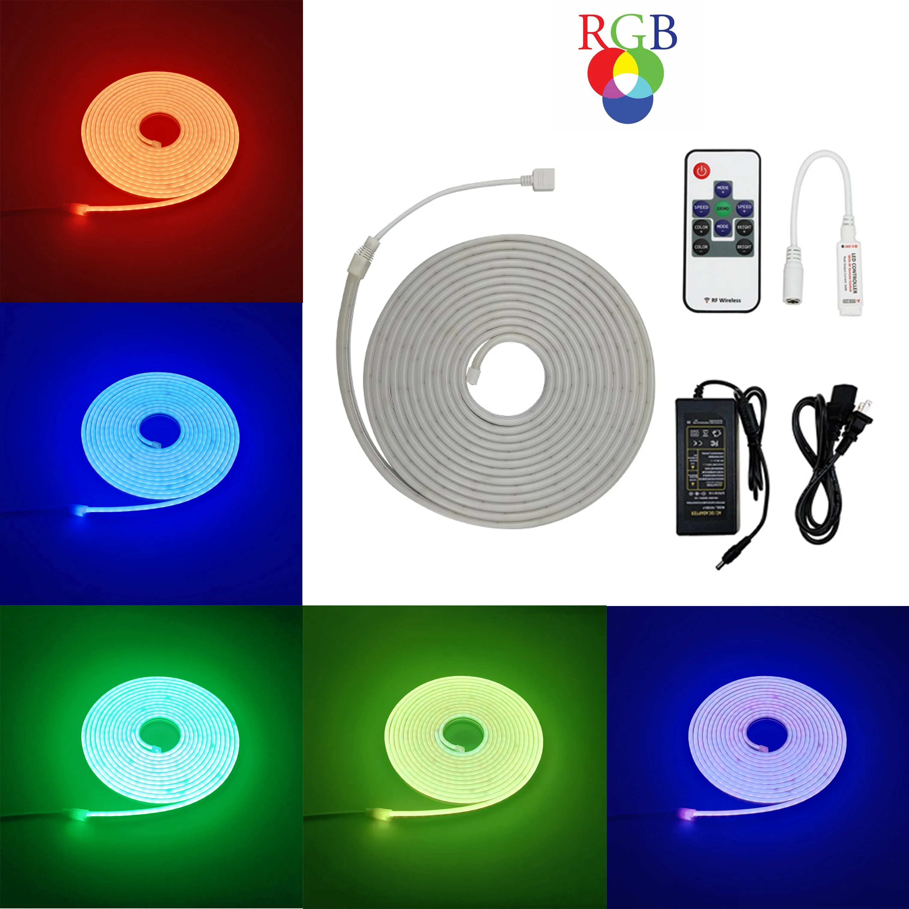 Светодиодная неоновая лента RGB «сделай сам» 12 В трубка 3535 фантастическая лампа 5 м для рекламы ресторана неоновое