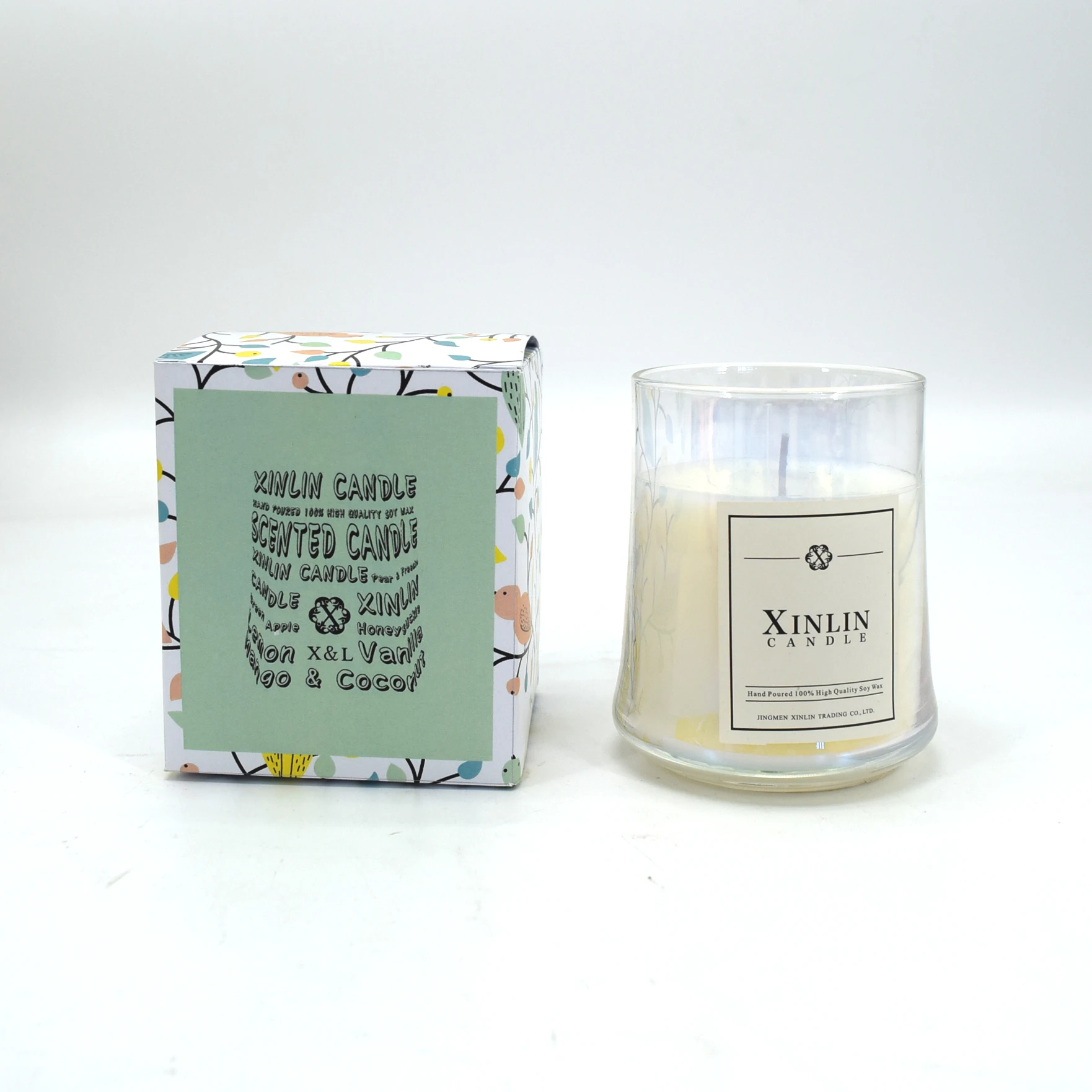 Natural Eco-friendly Home Decor Scented Candles Collection Private Label Soy Wax Candle in Decorative Glass Jar