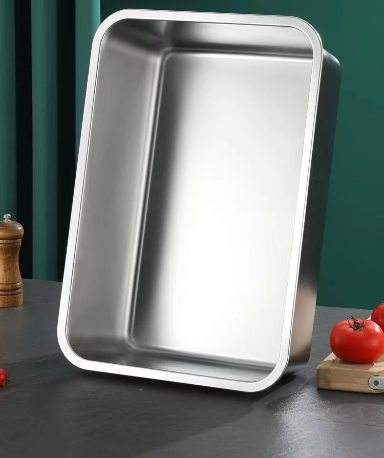 Nansheng Non Stick Smooth Surface Never Absorbs Odor Stainless Steel Cat Litter Box Metal Litter Pan for Cat Rabbit