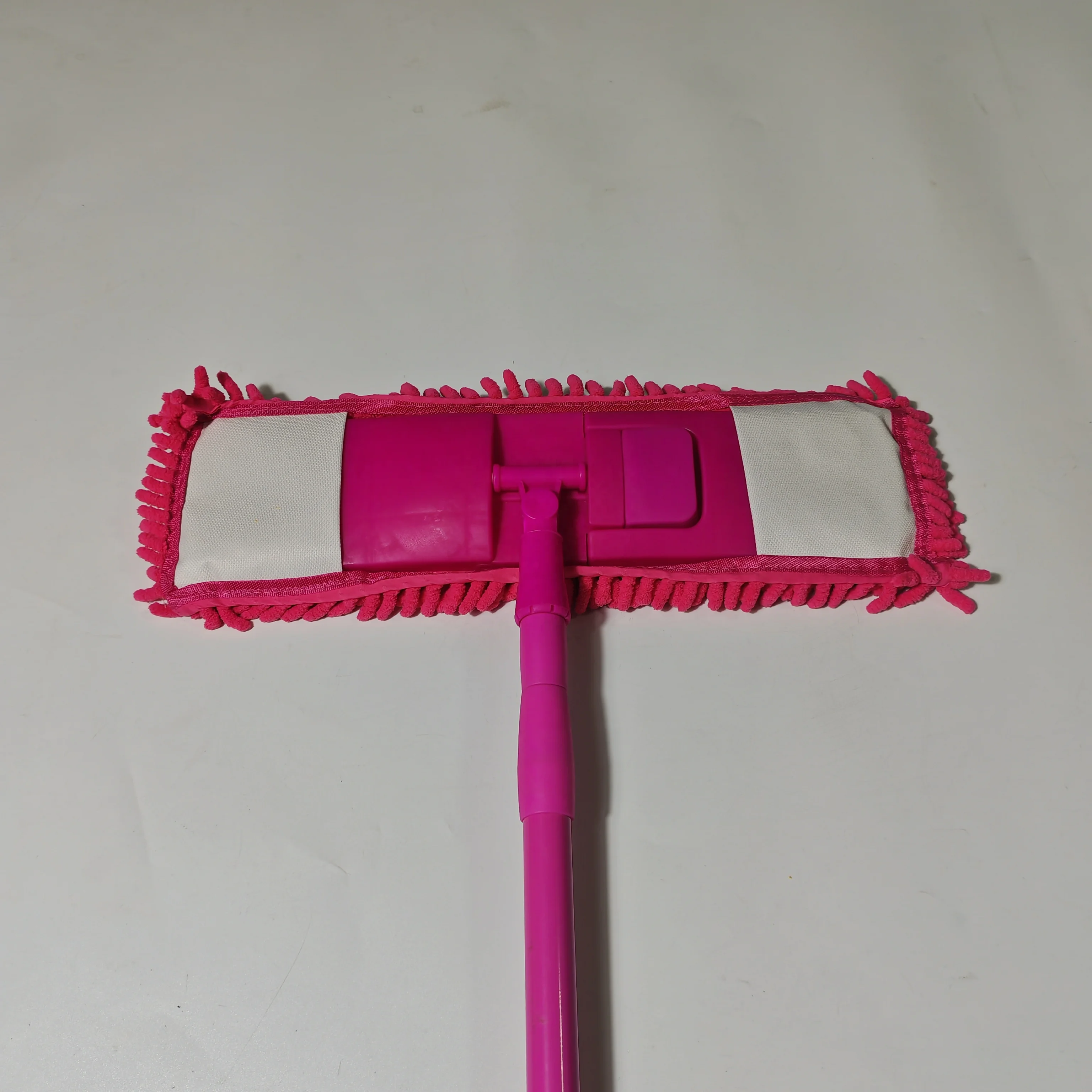 Long-Handle Microfiber Mop Pads with Chenille Head PP Material Replacement Dry Floor Cleaning Flat Mops for Home Use