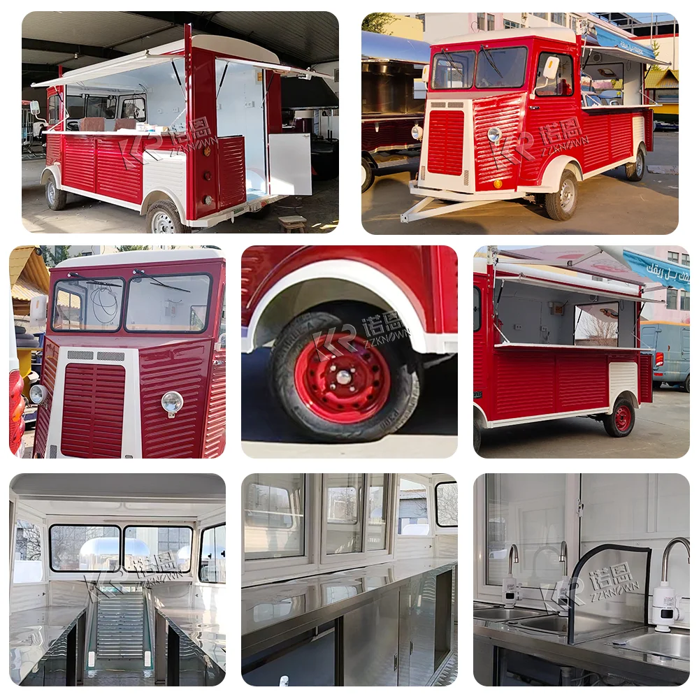 Custom 5m Black Electric Food Truck With Trailer Option Perfect For Food Vendors Catering And Mobile Restaurants