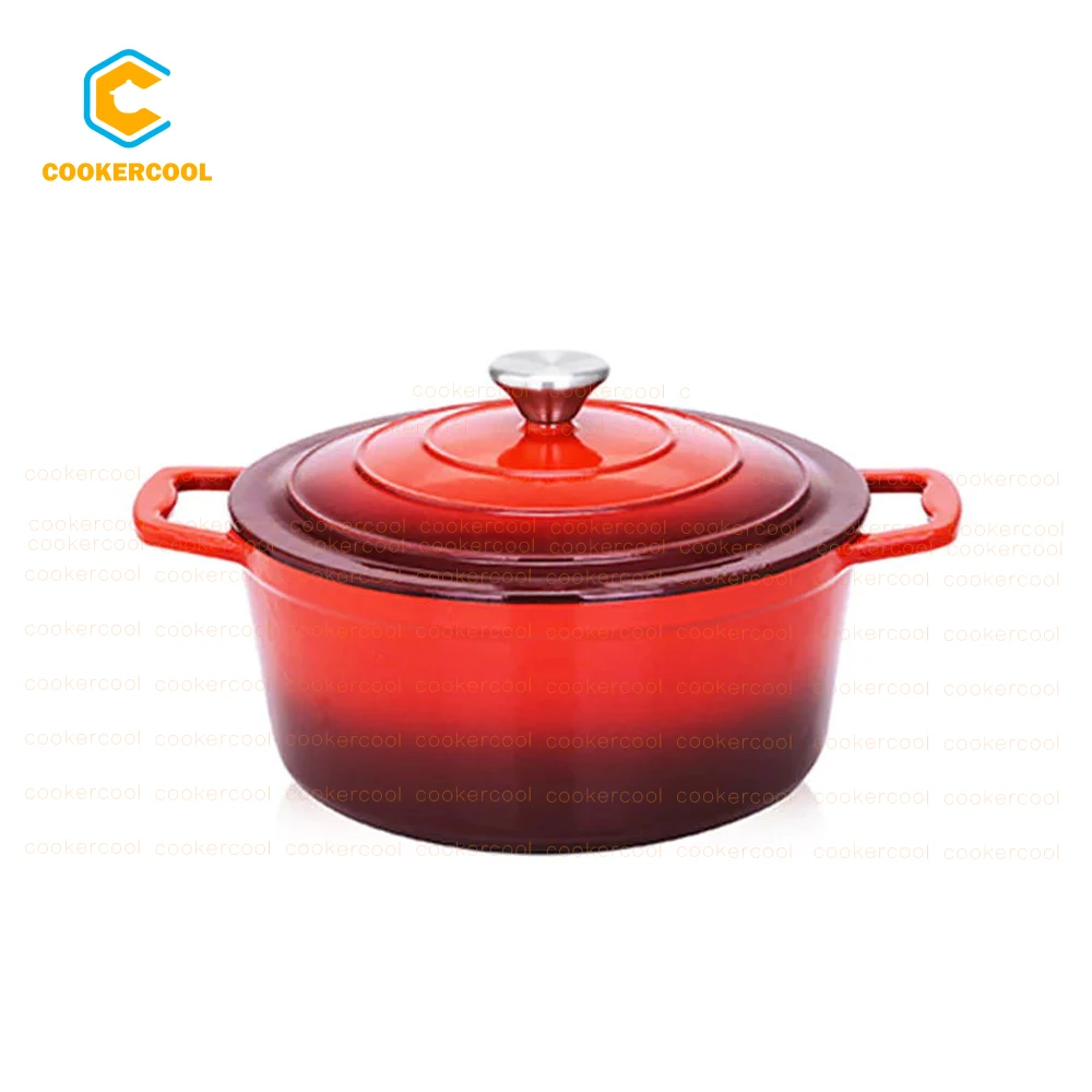 Cookercool Best Selling Customized Cooking Pots sets Nonstick Enameled Cast Iron Cookware Sets