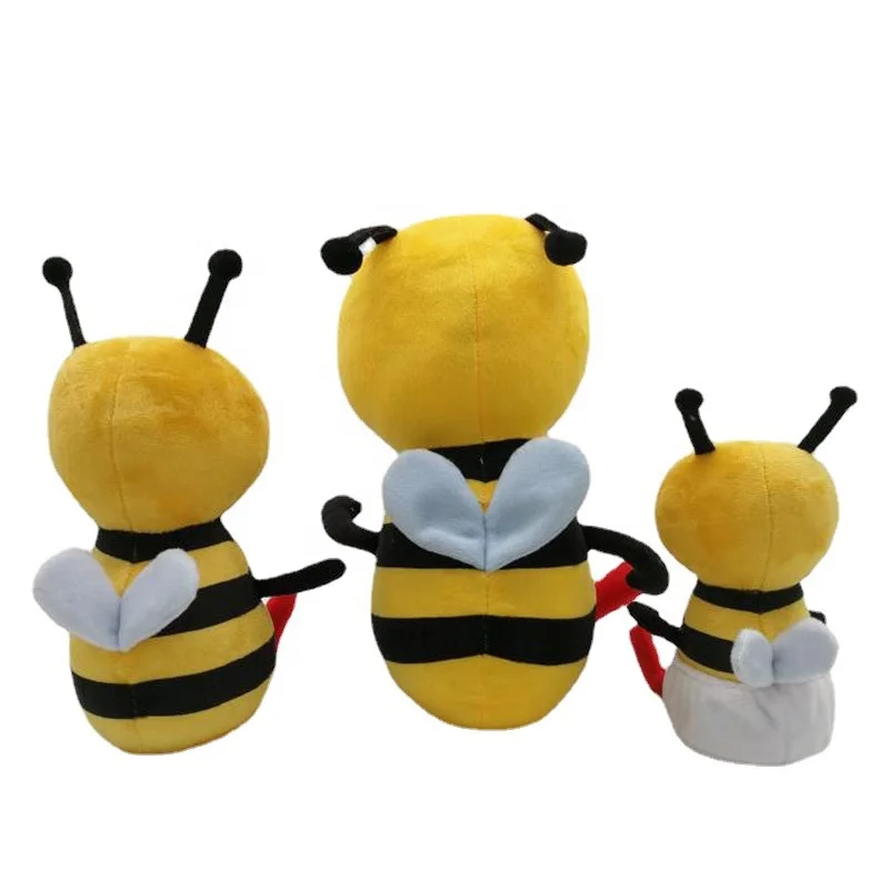 Индивидуальный размер дизайн логотип милая плюшевая пчела OEM ODM plushie талисман мультфильм пушистые мягкие игрушки животных