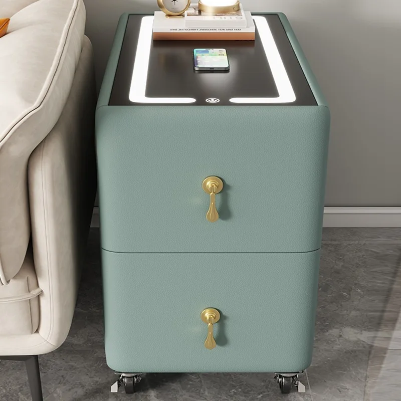 Minimalist modern mobile smart sofa, side cabinet, living room, multifunctional with wireless charging Bluetooth speaker