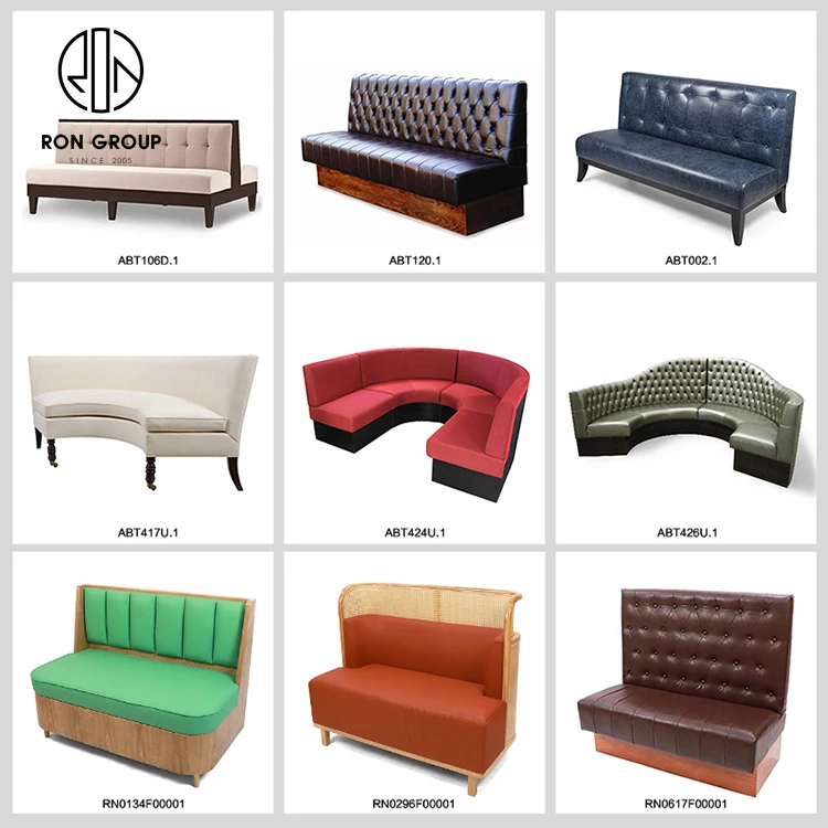 Restaurant Sofa Sets Commercial Cafe Furniture Modern Restaurant Fast Food Dining Tables And Chairs Wood Leather Booth Seating