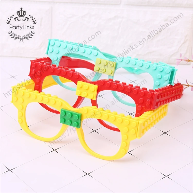New Glasses Blocks Baseplate DIY Toy Glasses Frame Brick Compatible With Legoed Party Christmas Favors Carnival Decoration