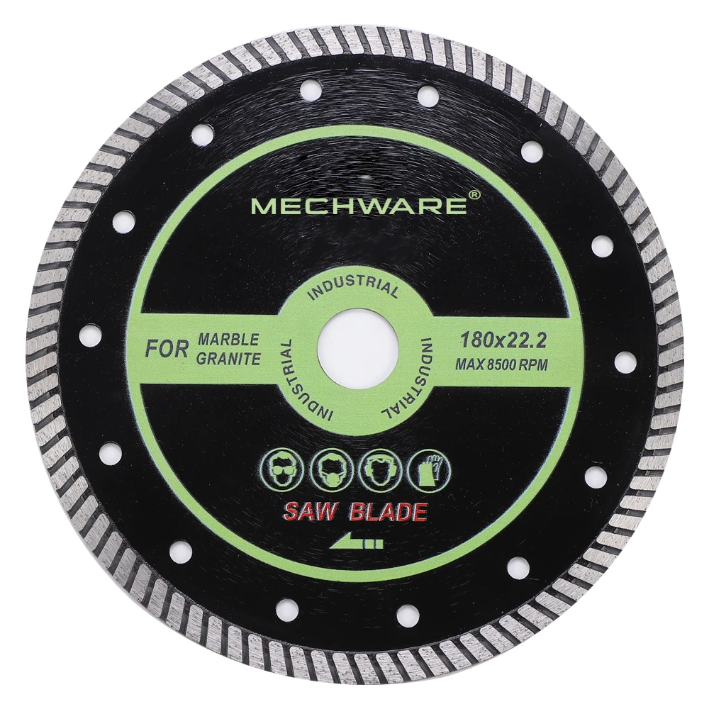 MECHWARE Concrete Grinder Diamond Marble Saw Diamond Tools for Stone Hot Pressed Flat Thin Turbo Diamond Cutting Blade