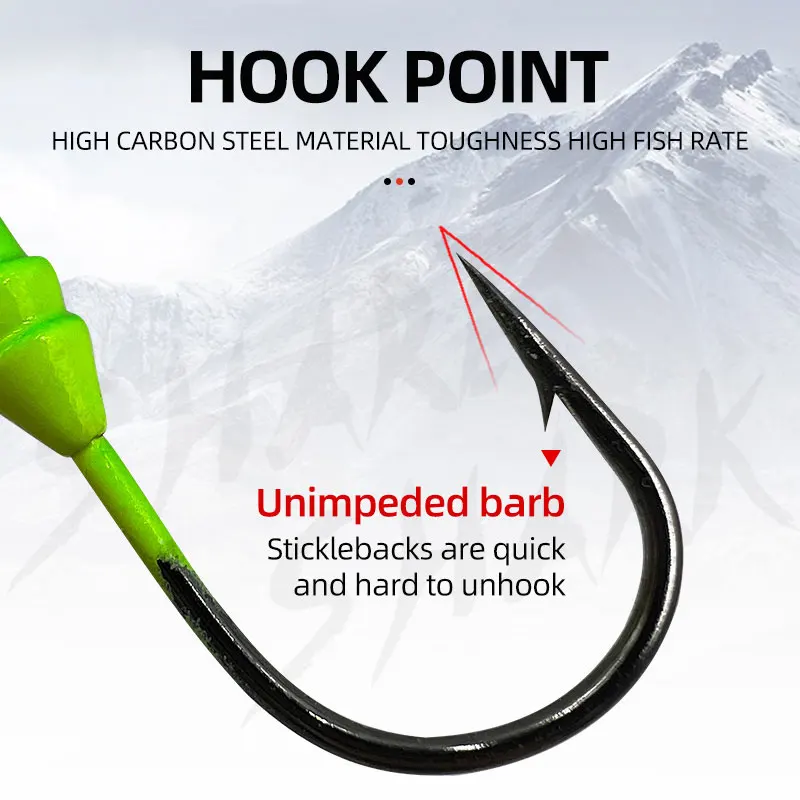10g/15g/20g/28g/40g Lead Head Lure Fishing Hooks Swimbait Jig Heads Saltwater Fishing Jig Heads Flat Jig Hooks