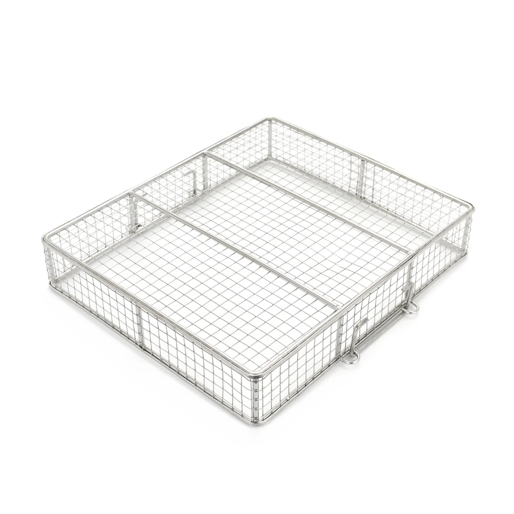Custom 304 Stainless steel wire mesh basket 201 rectangular sodium storage Parts cleaning basket