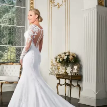 Low price ODM OEM romantic midi civil wedding dress beaded wedding dress