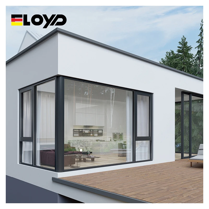 Eloyd  German style Anti-theft House Window Casement Windows aluminum profile Perfil de aluminio para ventanas abatibles.