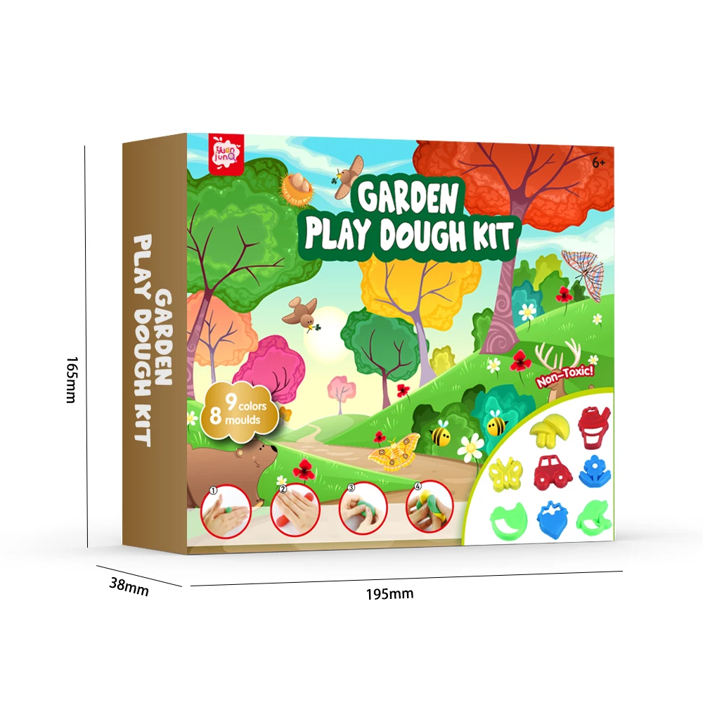 Set For Toddlers Play Dough Tool Kit Garden Creations Play Dough Kit Maker Play Sets For Kids Ages 4-8 Playdough Toys For Girls