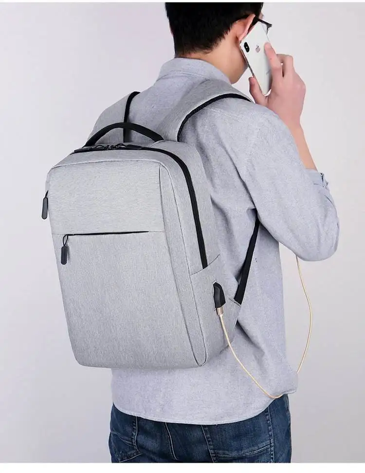 Business lightweight smart usb charging rucksack 15 commute college bag custom anti theft men slim laptop backpack