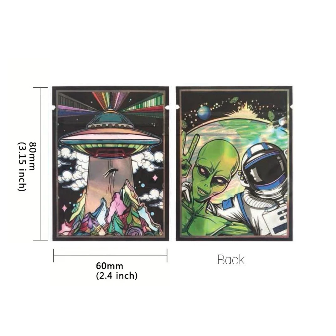 Stock 100Pcs/Pack Zipper Foil Mylar Bag Tobacco Cigar Smell Proof Plastic Packaging Bags Edible Food Pouch For Small Businesses