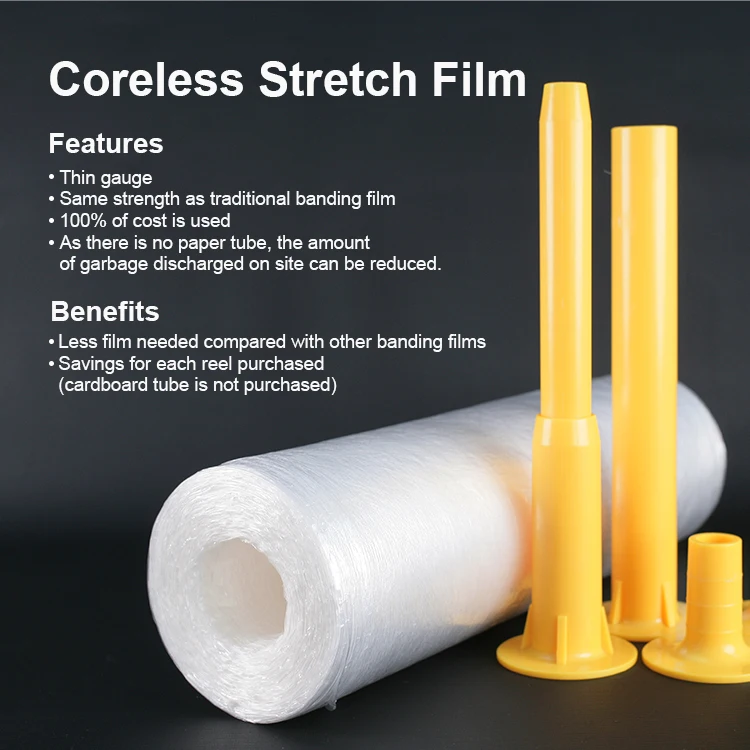 Chinese Industrial Manufacturers Pe Stretch Film Pallet Wrapping Cast Stretch Film Roll Packaging Plastic Lldpe Strech Wrap Film