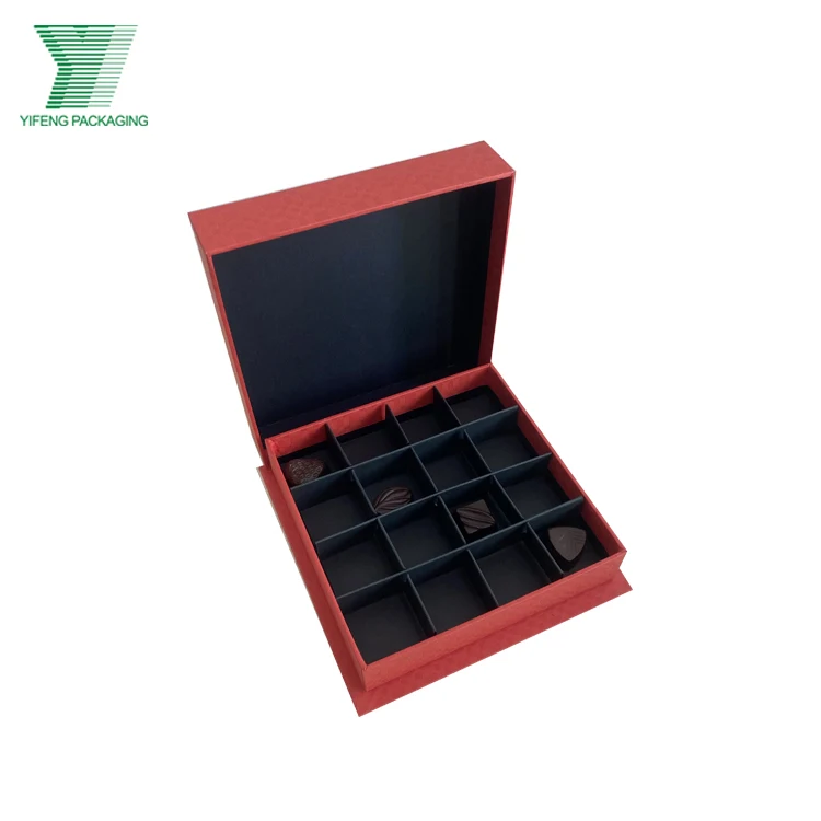 New Arrival Custom luxury chocolate box  Truffles Gift Packaging Chocolate Bar Box With Paper Divider