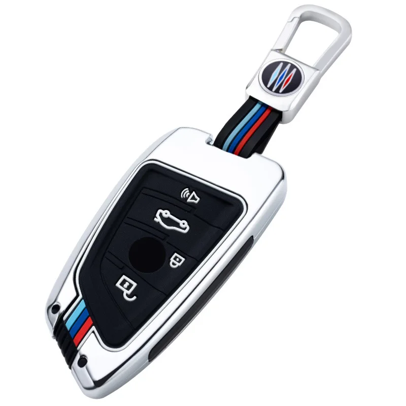 Factory Direct Custom Logo Car Key Holder High-End Buckle Protective 3 Button Remote Car Key Cover For BMWBMW