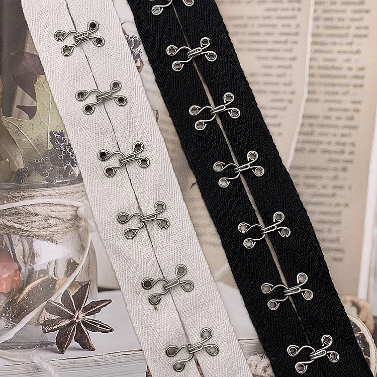 Fastener tape snap hook button polyester tape for garments