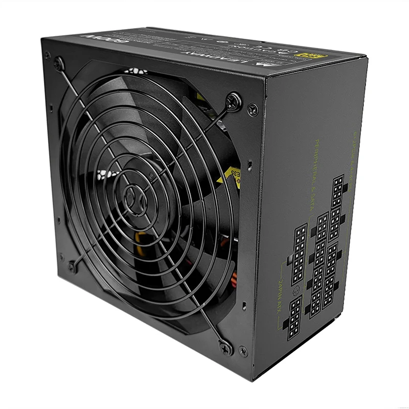 High Quality New Meiji rated 600W gold medal full mode computer power supply (double 8pin/ leakage monitoring / full voltage)