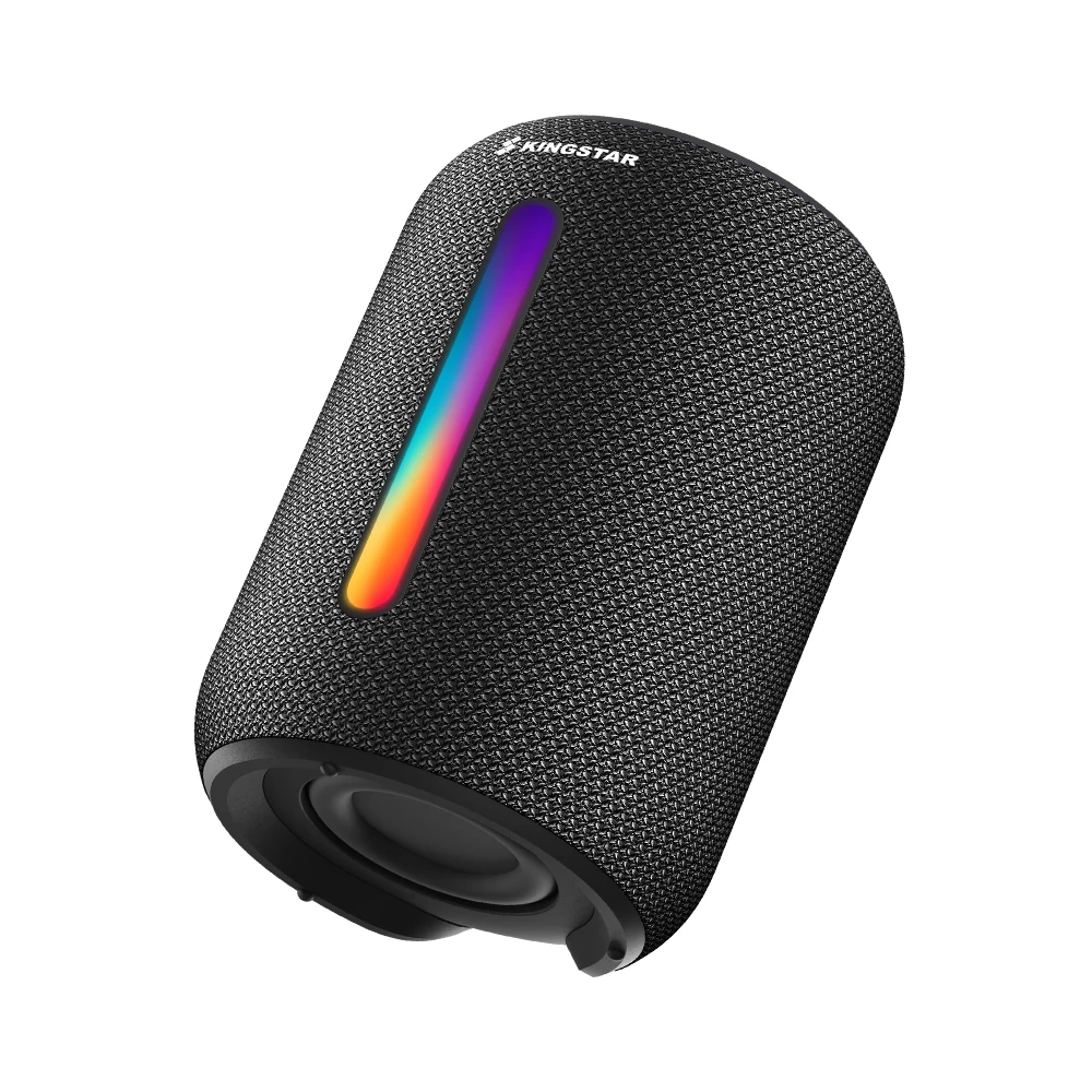 IPX6  MP3 5W Cylid cloth Mini portable waterproof blue tooth boombox bass speaker wireless subwoofer speaker