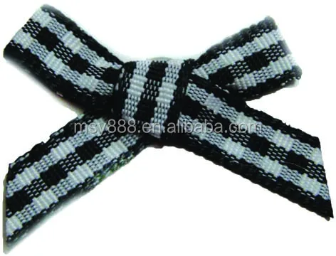 The New Listing Pre Made Ribbons And Bows Grosgrain Ribbon Bow For Pet Dog Cat Grid Ribbon Bow