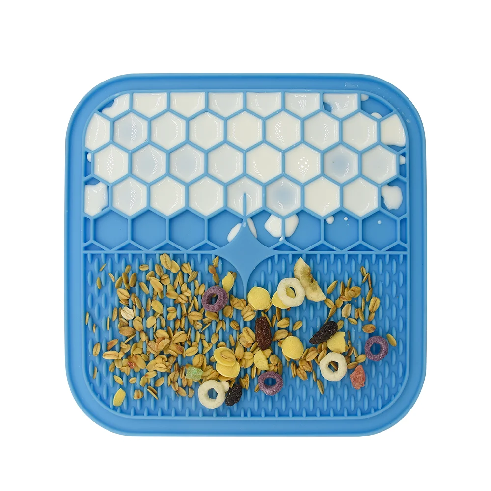 BHD Poppy Relief Silicone Dog Cat Treat Mat Anti-Chocking Dog Slow Feeder Licking Mat with Suction Cup